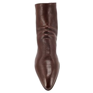 Severine/008 Brown Leather Ankle Boot