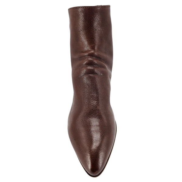 Severine/008 Brown Leather Ankle Boot