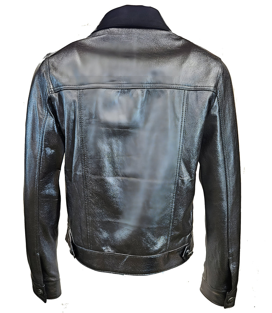 Madison Maison Silver/Black Leather Jacket - MADISON MAISON