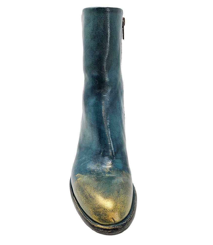 Madison Maison Teal Hand Rubbed Ankle Boot