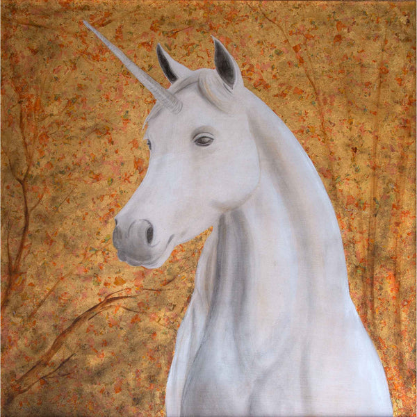 Unicorn Silk Satin Scarf