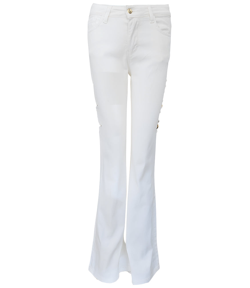 Madison Maison White Studded Jean - MADISON MAISON