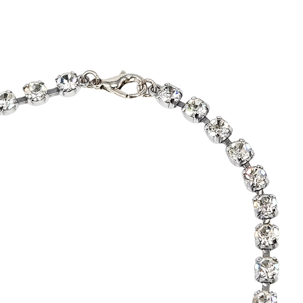 Vintage 1940s–50s Stream Rhinestone Centerpiece Necklace