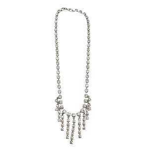 Vintage 1940s–50s Stream Rhinestone Centerpiece Necklace