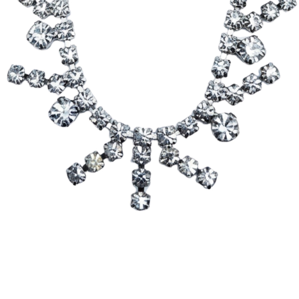 Vintage 1950s Rhinestone Art Deco Glamorous 15" Choker Necklace