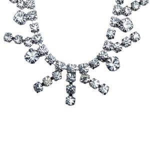 Vintage 1950s Rhinestone Art Deco Glamorous 15" Choker Necklace