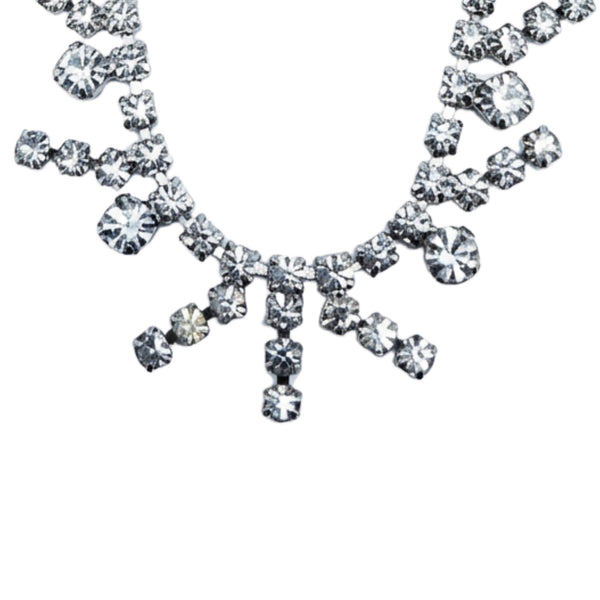 Vintage 1950s Rhinestone Art Deco Glamorous 15" Choker Necklace