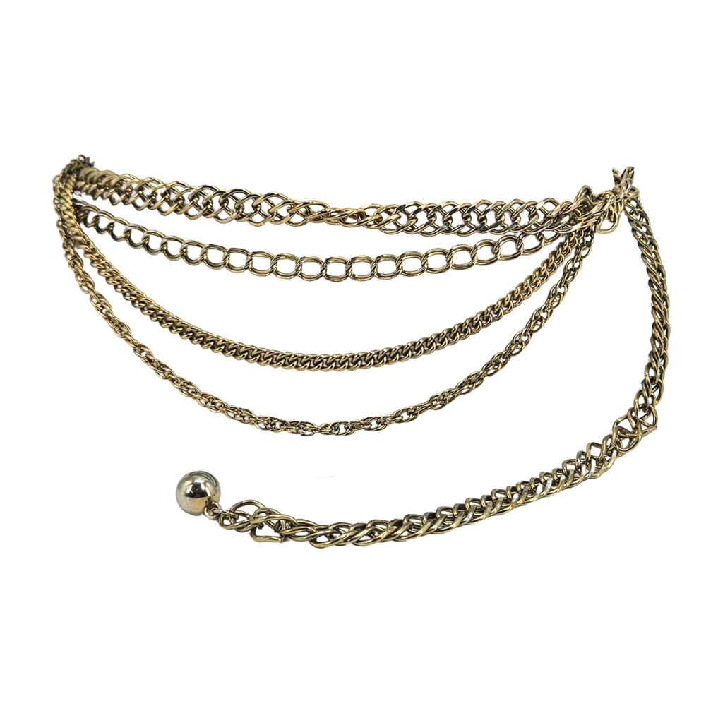 Vintage 1970s Chain Hippie Boho Goldtone Hip Belt