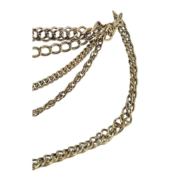 Vintage 1970s Chain Hippie Boho Goldtone Hip Belt