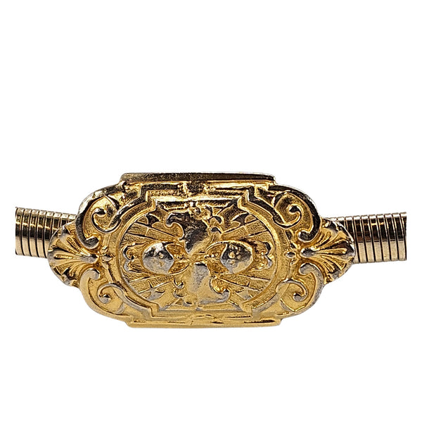 Vintage 1970s Gold Stretch Snake Baroque Belt