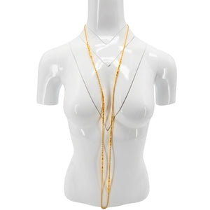 Vintage 1970s Goldtone Station Link Station Necklace