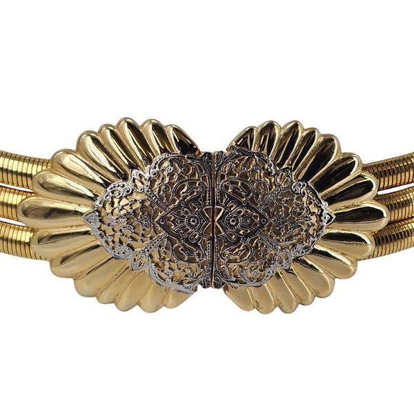 Vintage 1970s Goldtone Stretch Belt