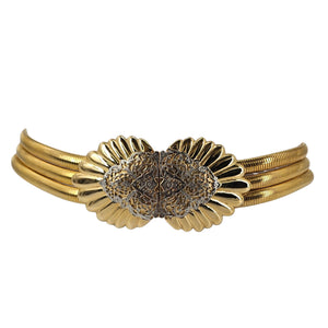 Vintage 1970s Goldtone Stretch Belt