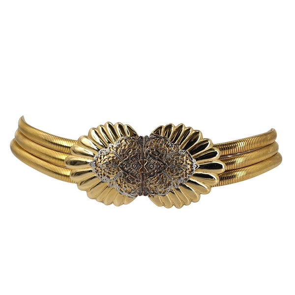 Vintage 1970s Goldtone Stretch Belt