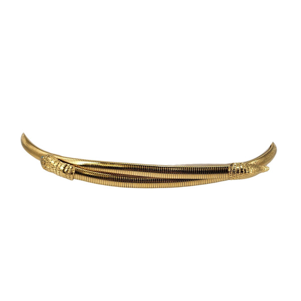 Vintage 70's Gold Snake Serpent Sculptural Belt