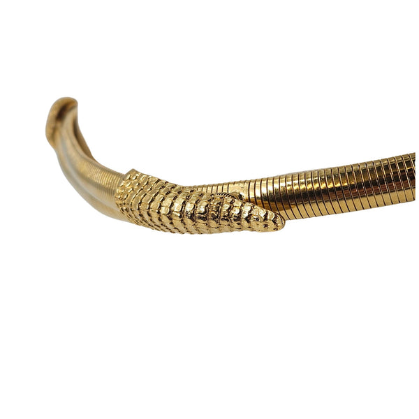 Vintage 70's Gold Snake Serpent Sculptural Belt