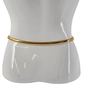 Vintage 70's Gold Snake Serpent Sculptural Belt