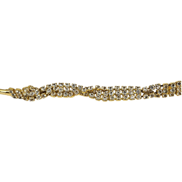Vintage 1960s–70s Gold-Tone Stretch Snake Belt