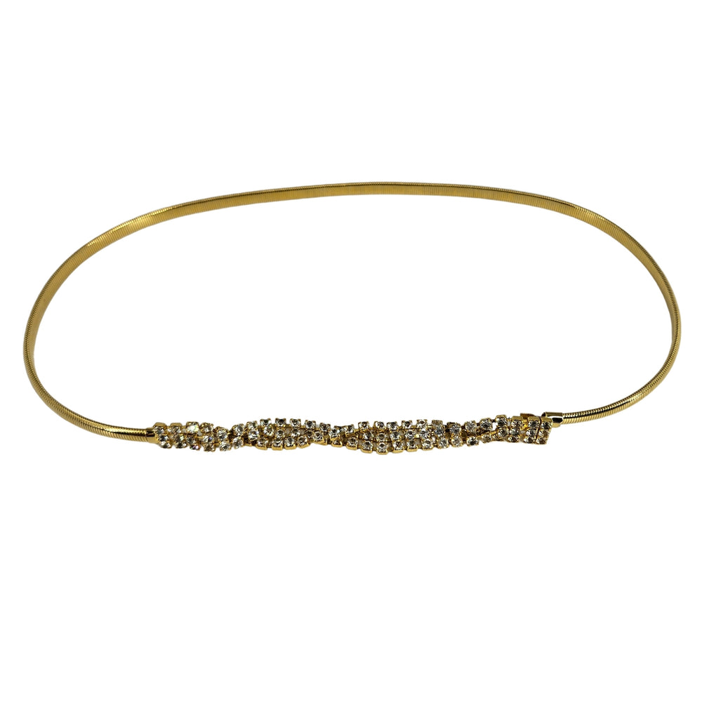 Vintage 1960s–70s Gold-Tone Stretch Snake Belt