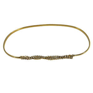 Vintage 1960s–70s Gold-Tone Stretch Snake Belt
