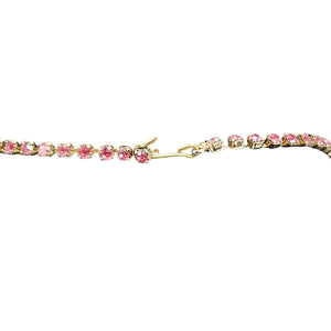 Vintage 1950s Pink Givré Rhinestone Choker