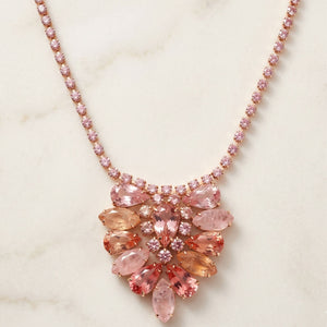 Vintage 1950s Pink Givré Rhinestone Choker