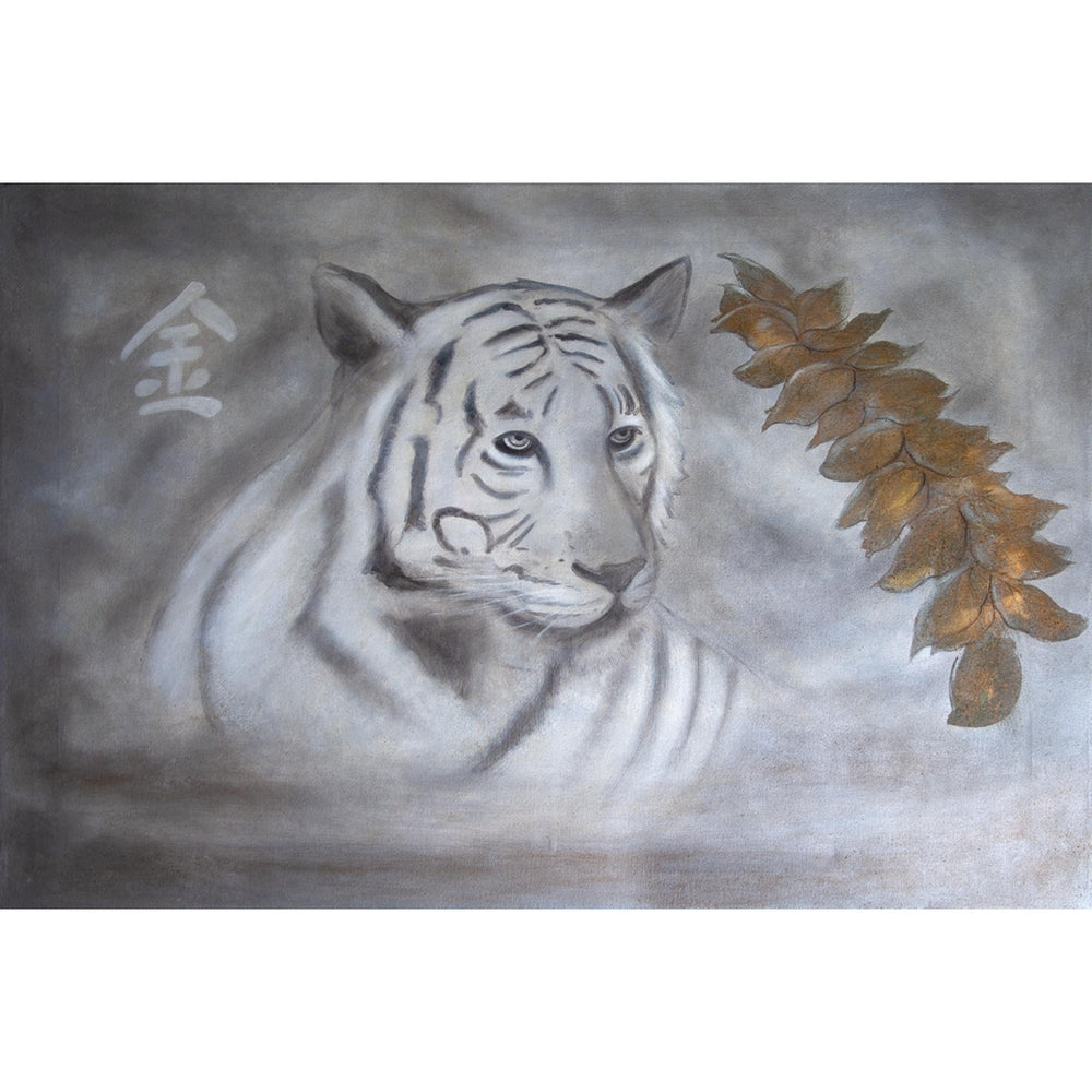 White Tiger Silk Modal Scarf – Feng Shui Collection
