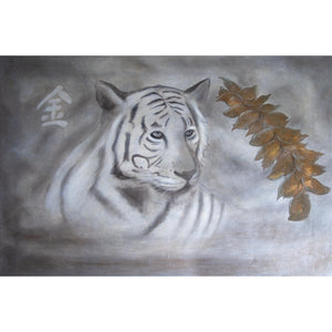 White Tiger Silk Modal Scarf – Feng Shui Collection