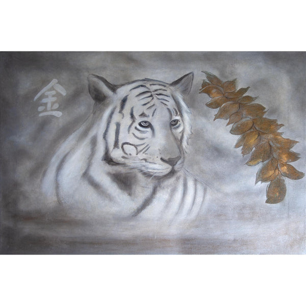 White Tiger Silk Modal Scarf – Feng Shui Collection