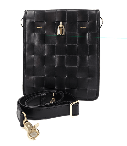 Luxury leather handbags, 100% handmade in Italy, featuring a signature center lock and elegant designs by Madison of Beverly Hills.
