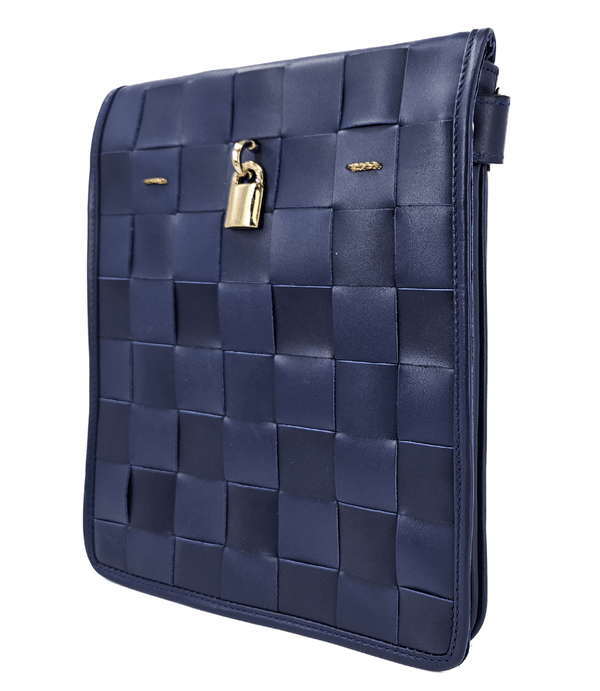 Luxury leather handbags, 100% handmade in Italy, featuring a signature center lock and elegant designs by Madison of Beverly Hills.