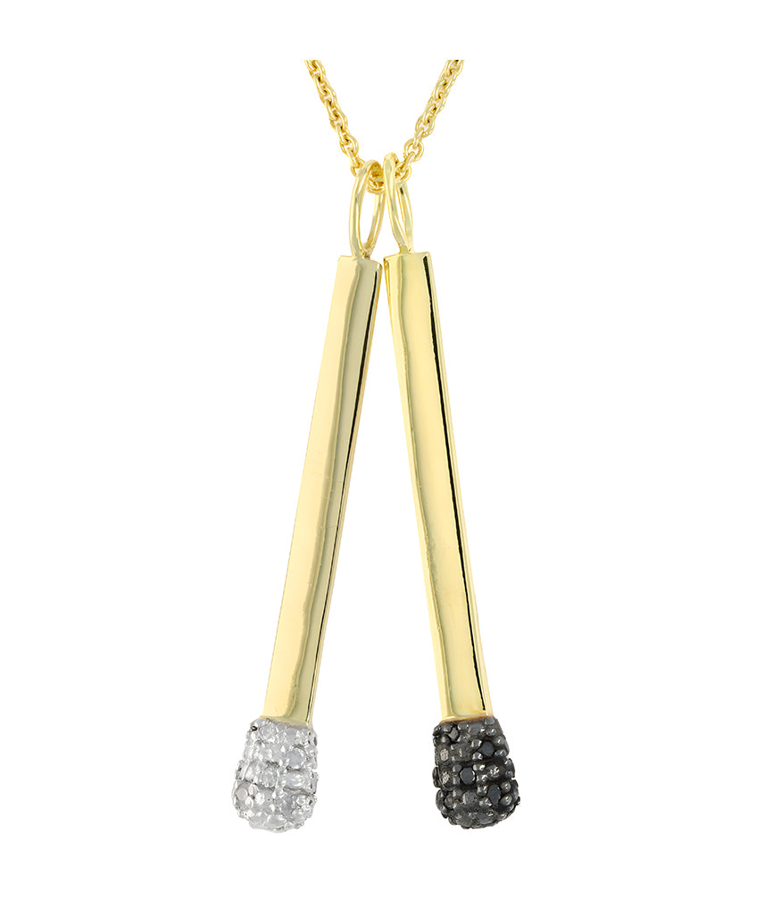 Pave The Way A Perfect Match Gold Necklace