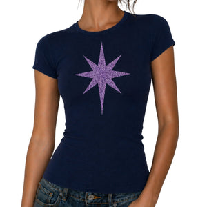 Madison Maison x On/Off Essentials Navy/Lavender Plain Star T-Shirt