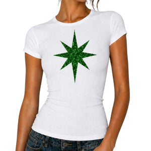 Madison Maison x On/Off Essentials White/Emerald Plain Star T-Shirt
