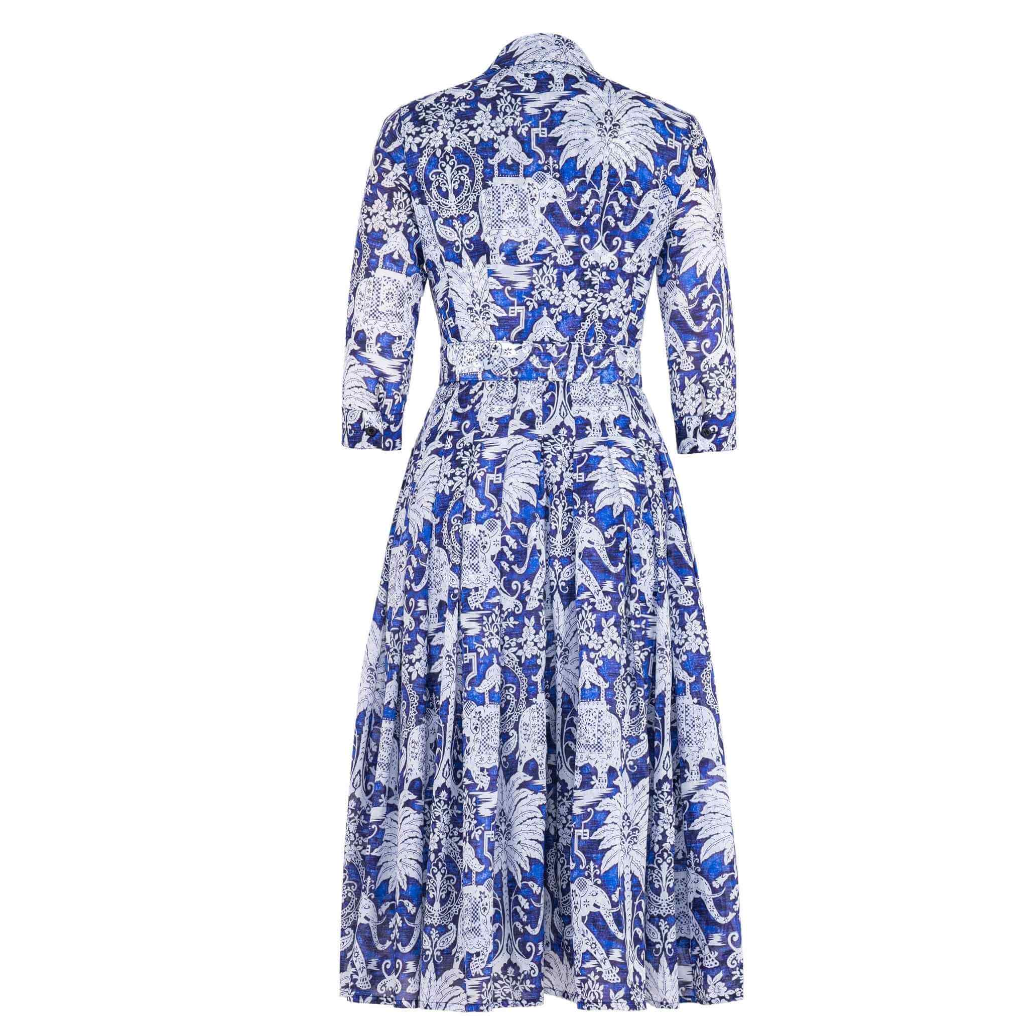 Audrey Dress #4 Elephant Bandana Cobalt Blue Dress 10 / Cobalt Blue Audrey Dress #4 Elephant Bandana Cobalt Blue Dress 10 / Cobalt Blue