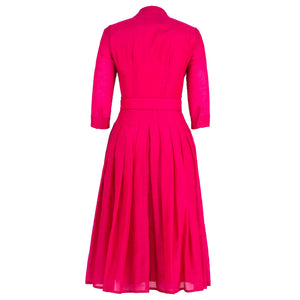 Audrey Dress #4 Solid Pink Dress