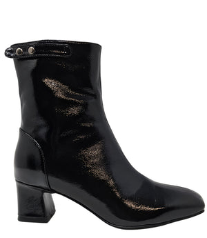 Gini & Albert Black Patent Leather Zip Up Boot