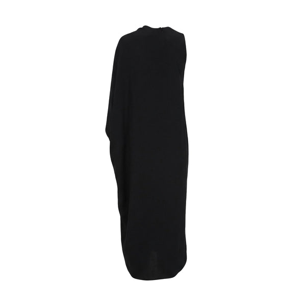 Black sleeveless dress on a white background