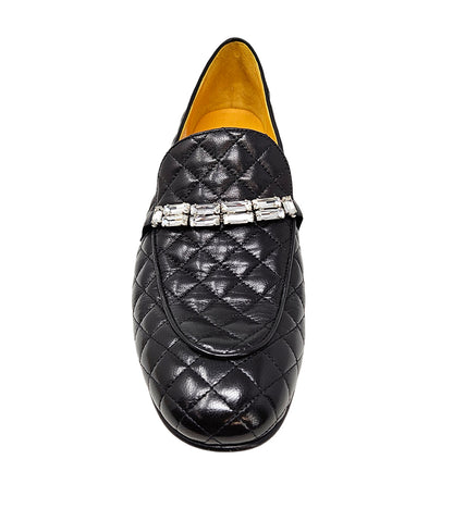 Madison Maison Black Quilted Flat Loafer