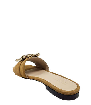 Fade Jeweled Buckle Khaki Sandal