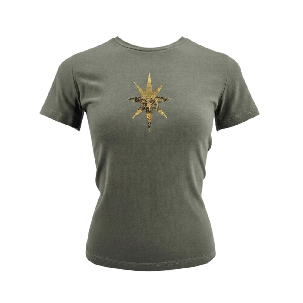 Madison Maison x On/Off Essentials Bandana Girl With Globe Khaki T-Shirt