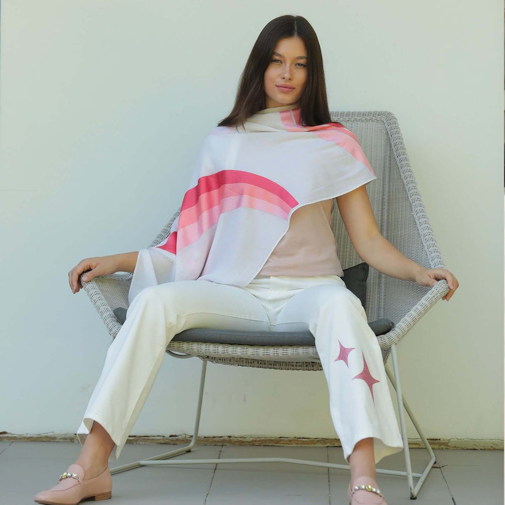 Diseño de mezclilla Hollywood X Madison Maison™ con estrella con purpurina en oro rosa