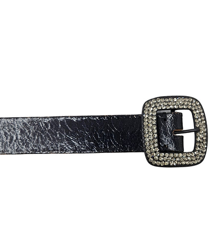 Madison Maison™ Black Cracked Leather Belt