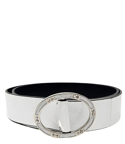 Madison Maison White Wrinkled Patent Leather