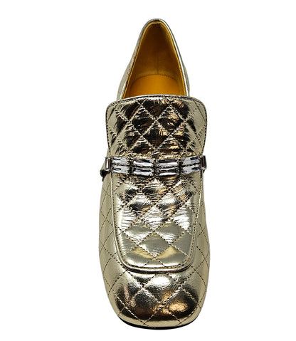 Madison Maison™ Gold Leather Quilted Loafer