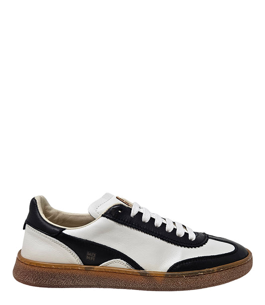 Moma Black/White Lace Up Low Top Sneakers