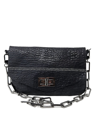 Quyenn Natalia Black/Gunmetal Clutch