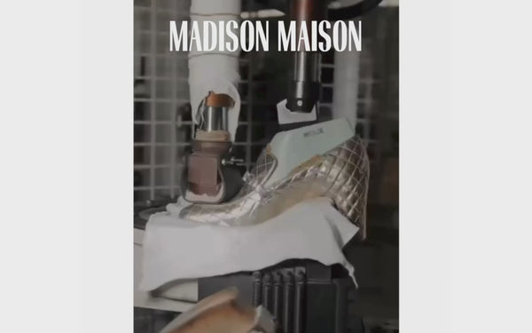 video displaying the construction of the the quilted loafer 