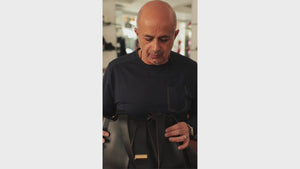 Owner David Assist in a video talking about new hand bag collection just arrived the Eloise Leather Shoulder bag made in Italy
