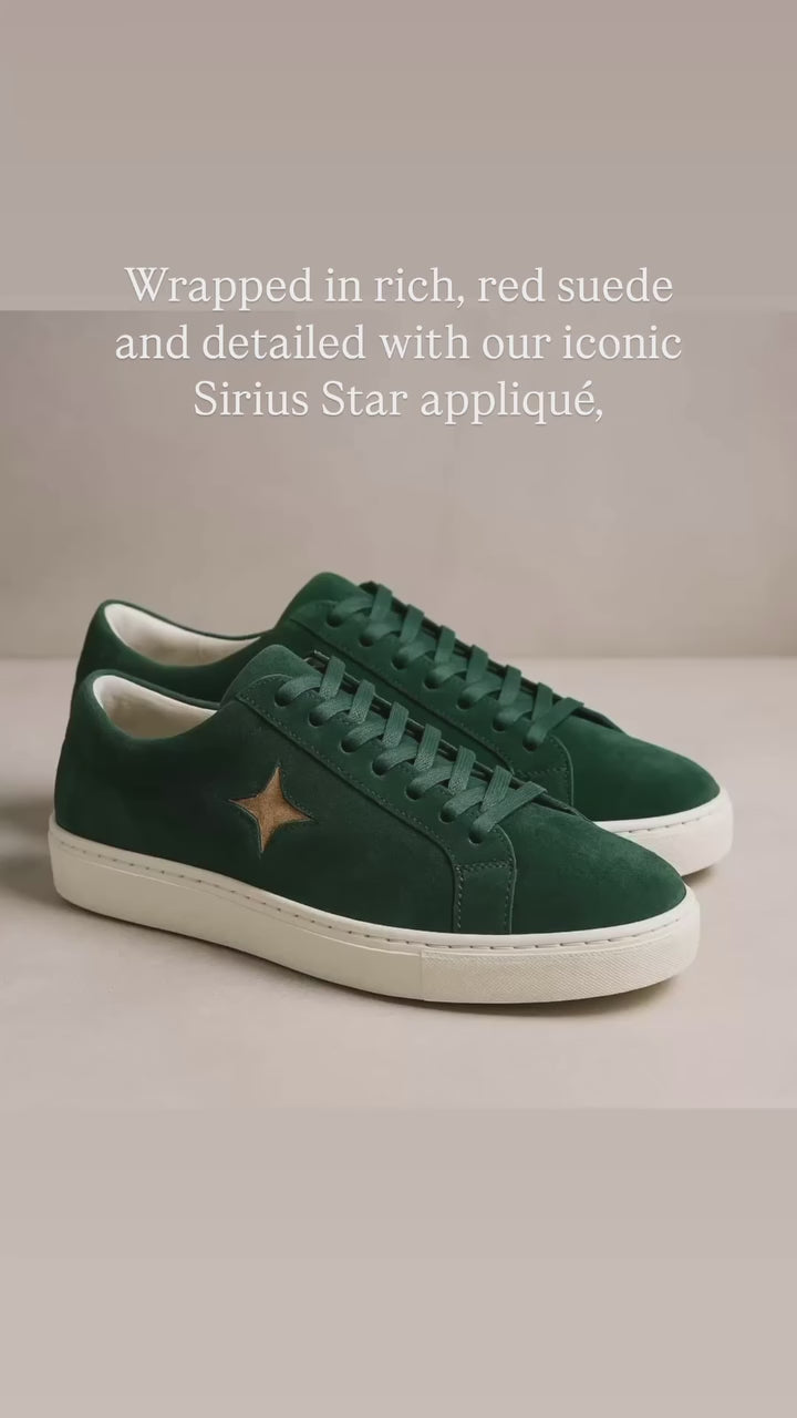 Zapatilla de deporte para mujer Sirius Star de gamuza verde